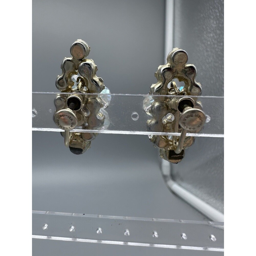 JULIANA D&E Earrings AB Crystal Bead Cha Cha Rhinestone W Modification - Picture 2 of 7